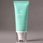 freezeframe NECK LIFT 50ml anti-ageing neck and décolletage firming cream with 222 peptides and collagen fragments, featuring a precision applicator to target neck wrinkles, sagging skin and neck lines.