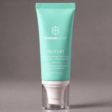 freezeframe NECK LIFT 50ml anti-ageing neck and décolletage firming cream with 222 peptides and collagen fragments, featuring a precision applicator to target neck wrinkles, sagging skin and neck lines.