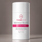 freezeframe WRINKLE BLOCK 30g anti-wrinkle face cream in white and pink packaging, designed to visibly reduce expression lines and wrinkles without paralysing facial muscles.